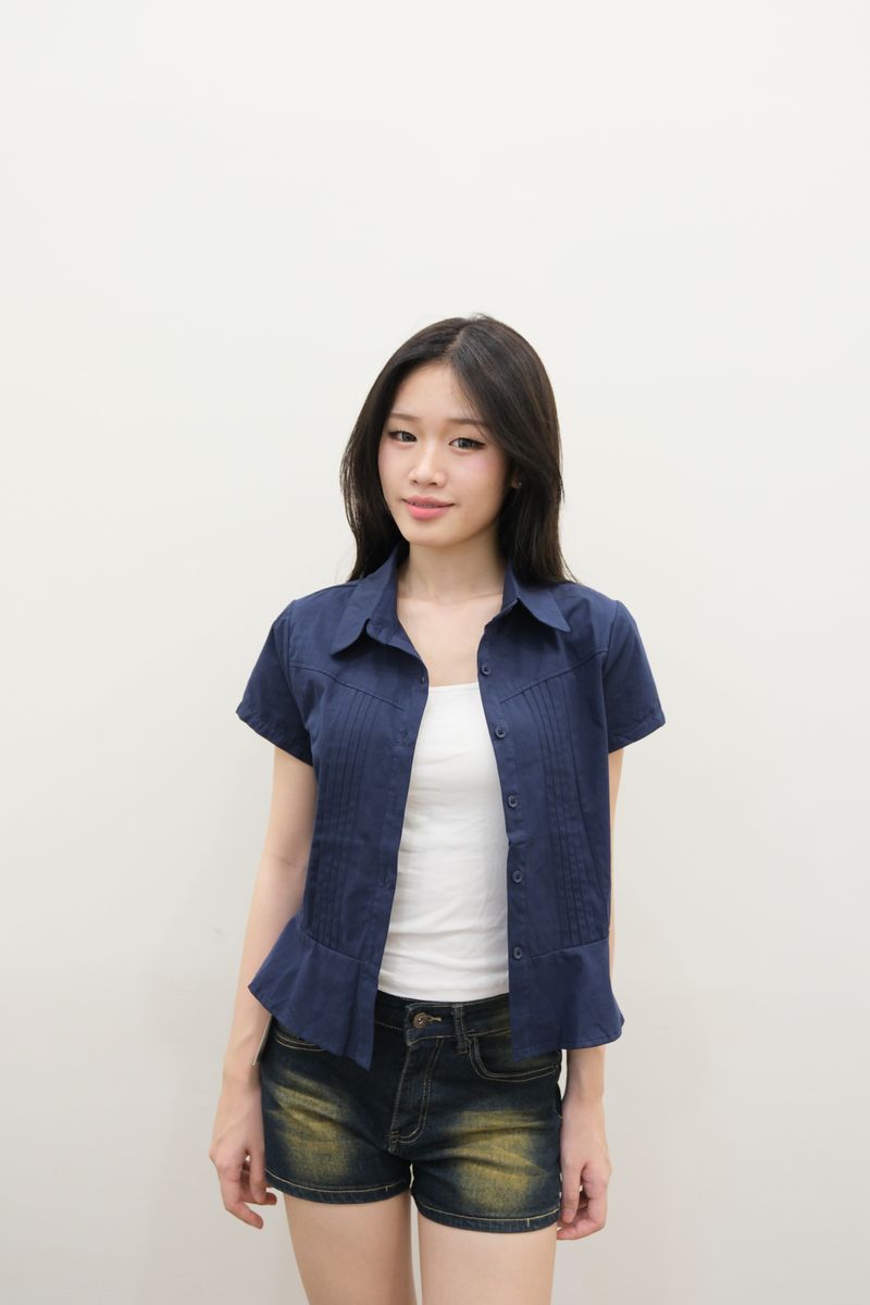 Isabelle Navy Blouse thumbnail 8