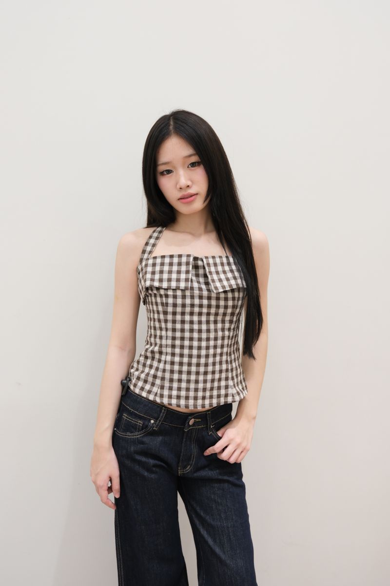 Chocolate Halter Top thumbnail 2