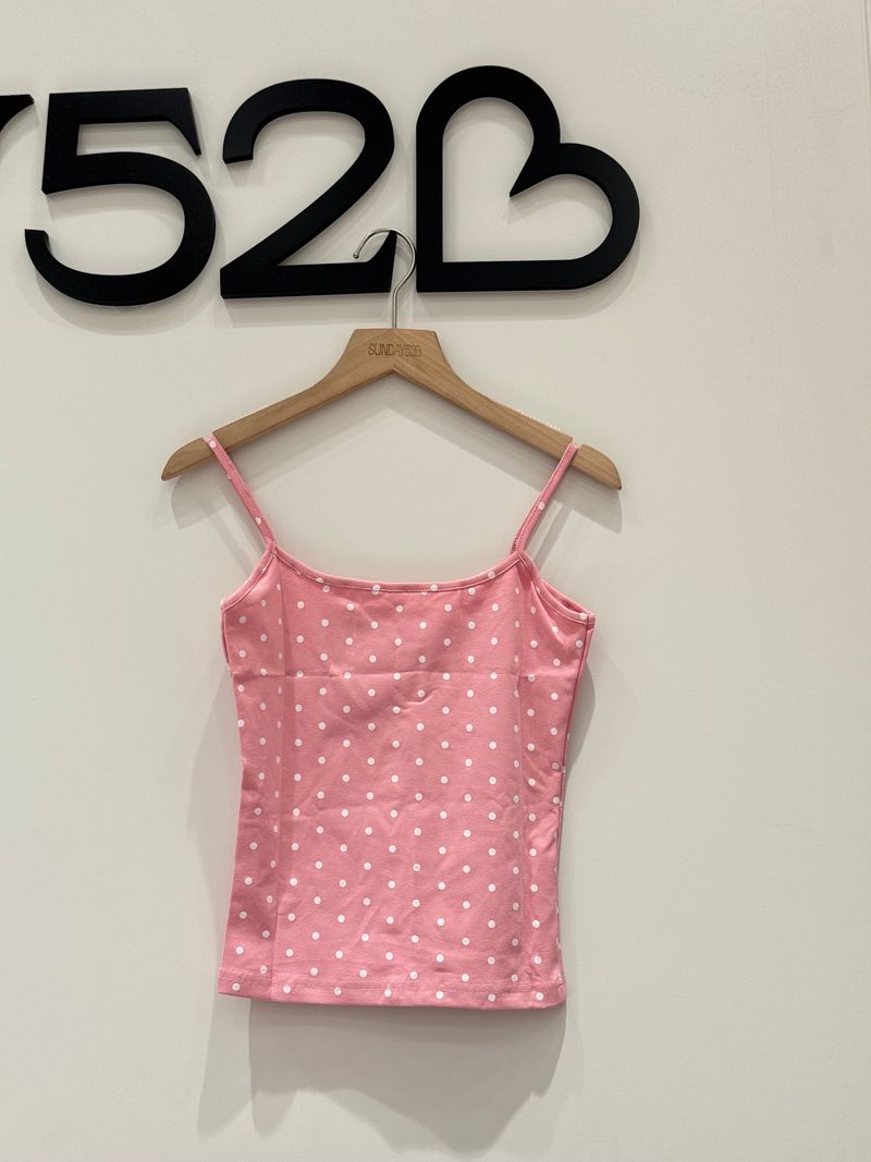 Pinkie polkadot top