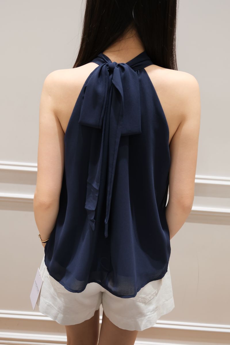 SUNDAY Navy Cloud Halter Top thumbnail 5