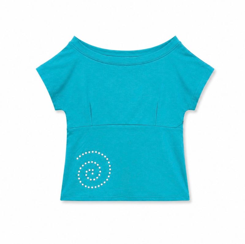 Aqua Off Shoulder thumbnail 5