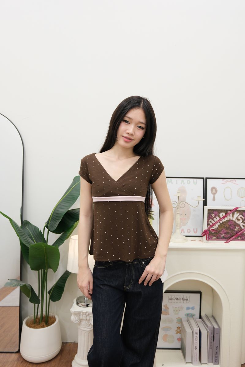 Pink Brown Wrap Tee thumbnail 5