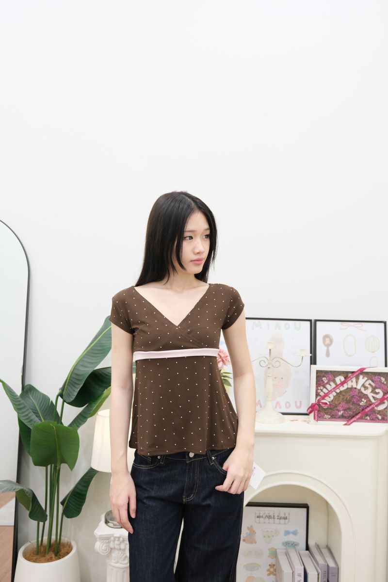 Pink Brown Wrap Tee thumbnail 4
