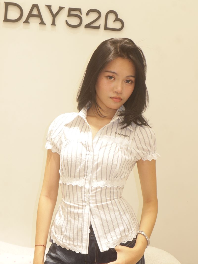 Sunday lacy white top