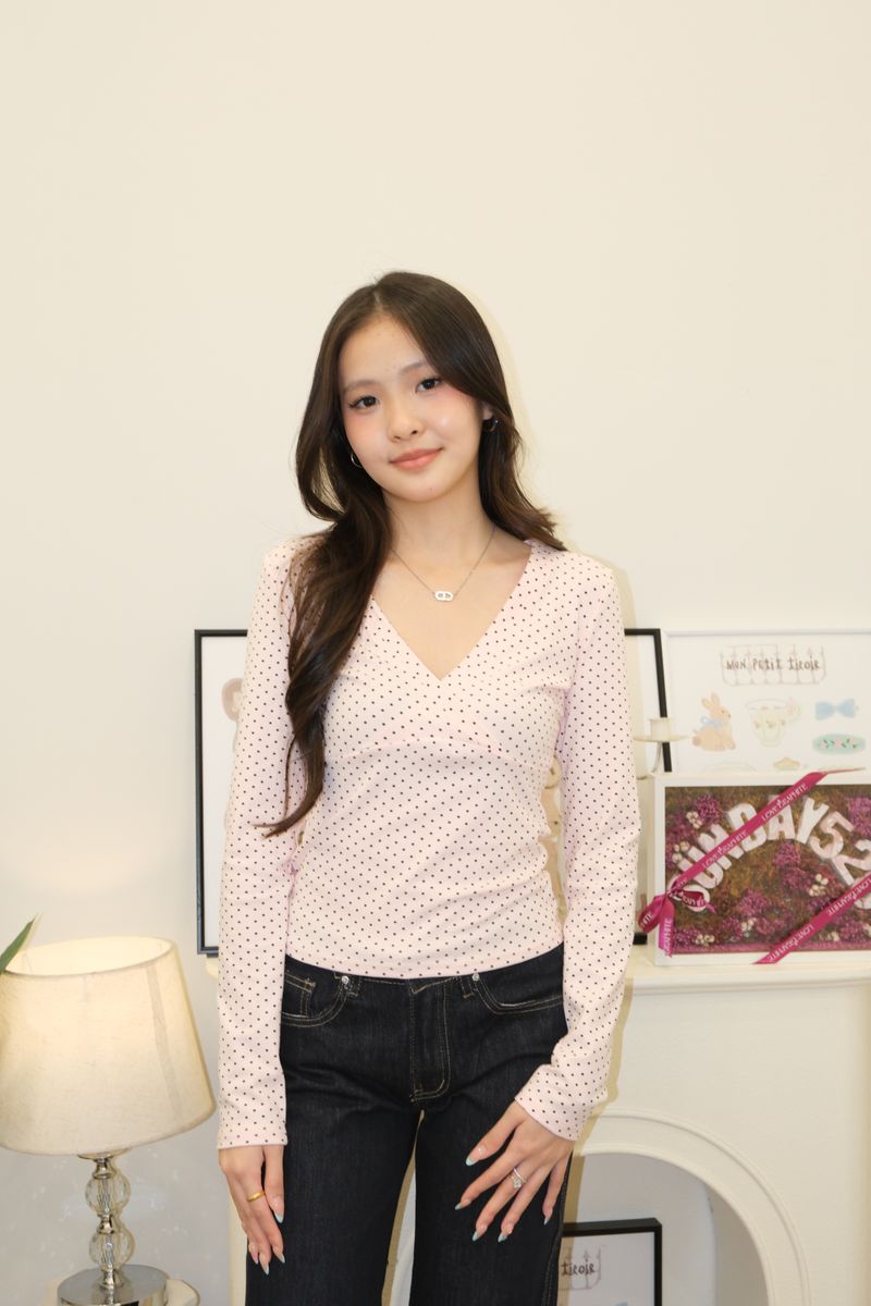Wrape Long Sleeve Polkadot thumbnail 4