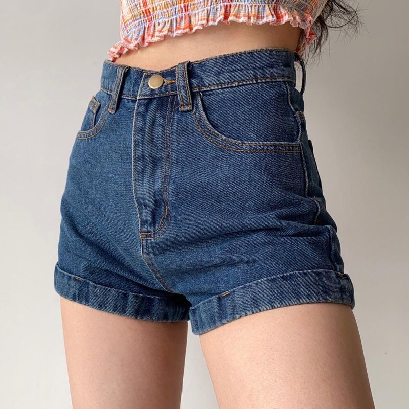 Short denim dark blue