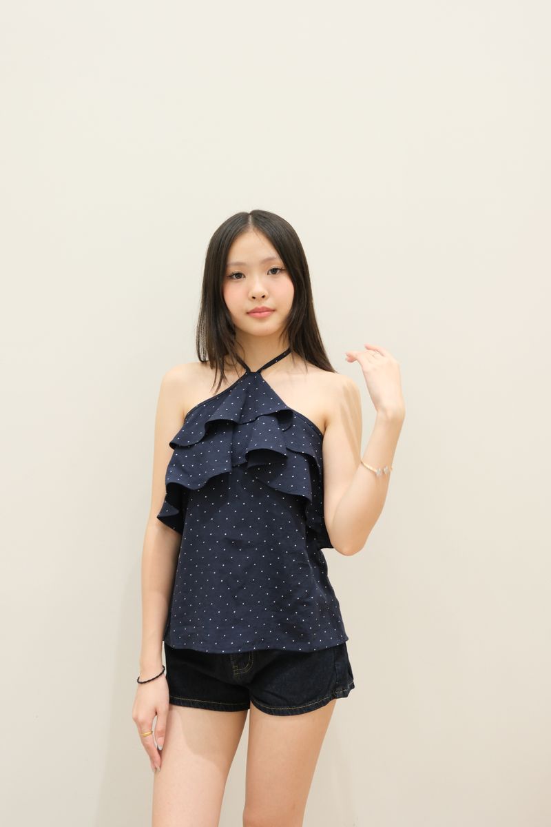 Raffle Polkadot Halter Top thumbnail 4
