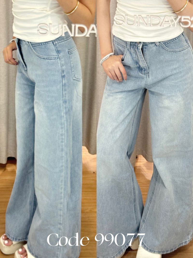 99077 basic baggy jeans