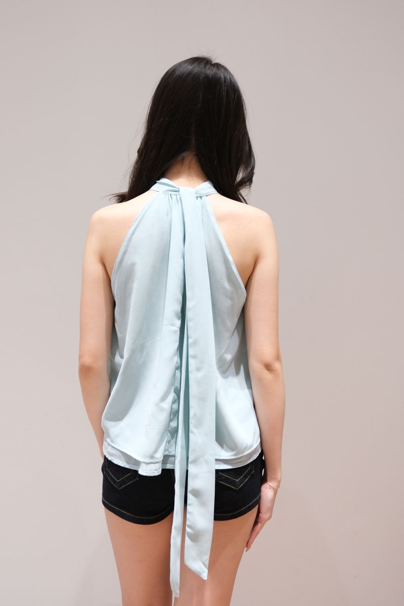 SUNDAY Cloud Halter Top Teal thumbnail 3