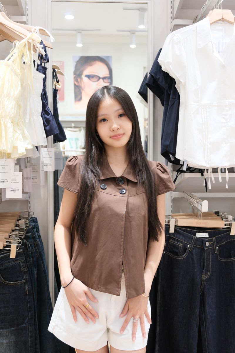 Lev4 Mocha Blouse thumbnail 3