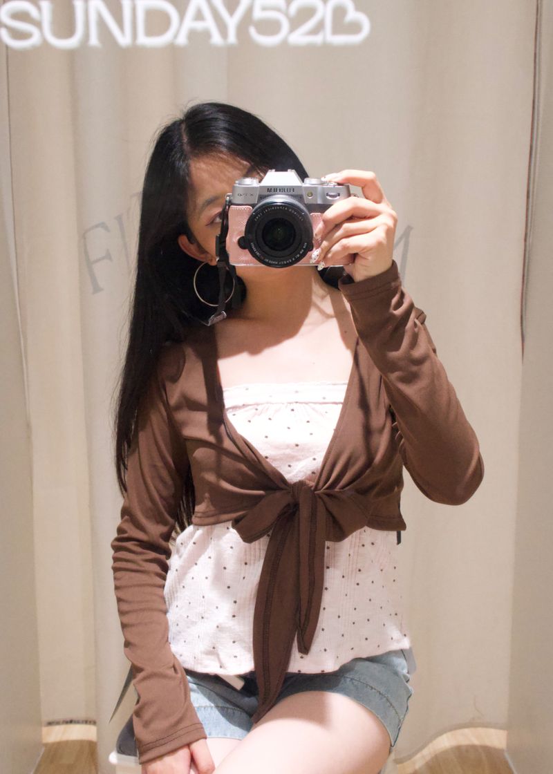 Brown pink set cardigan thumbnail 4
