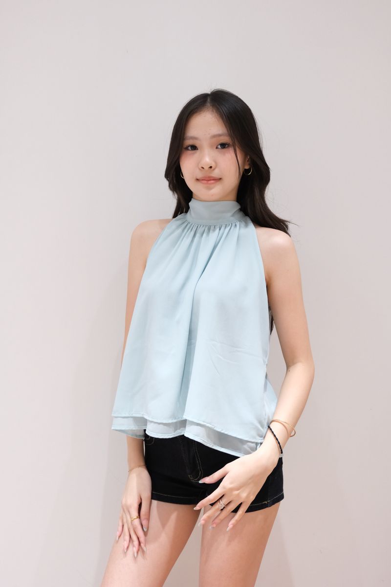 SUNDAY Cloud Halter Top Teal thumbnail 5