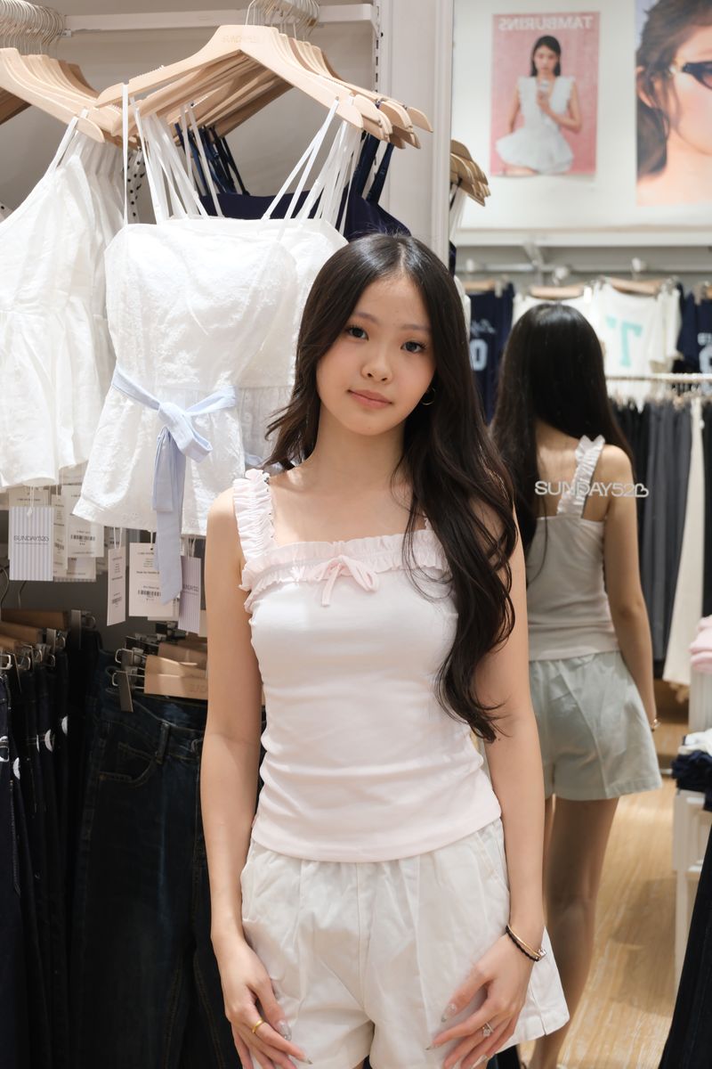 Cotton Bow Top Pink thumbnail 4