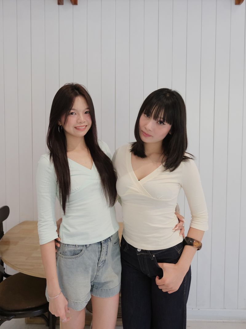Teal V-Neck Top thumbnail 2