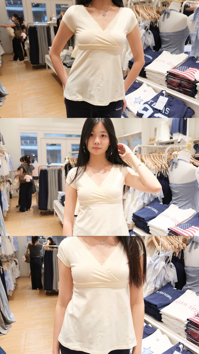 Creamy Wrap Tee thumbnail 3