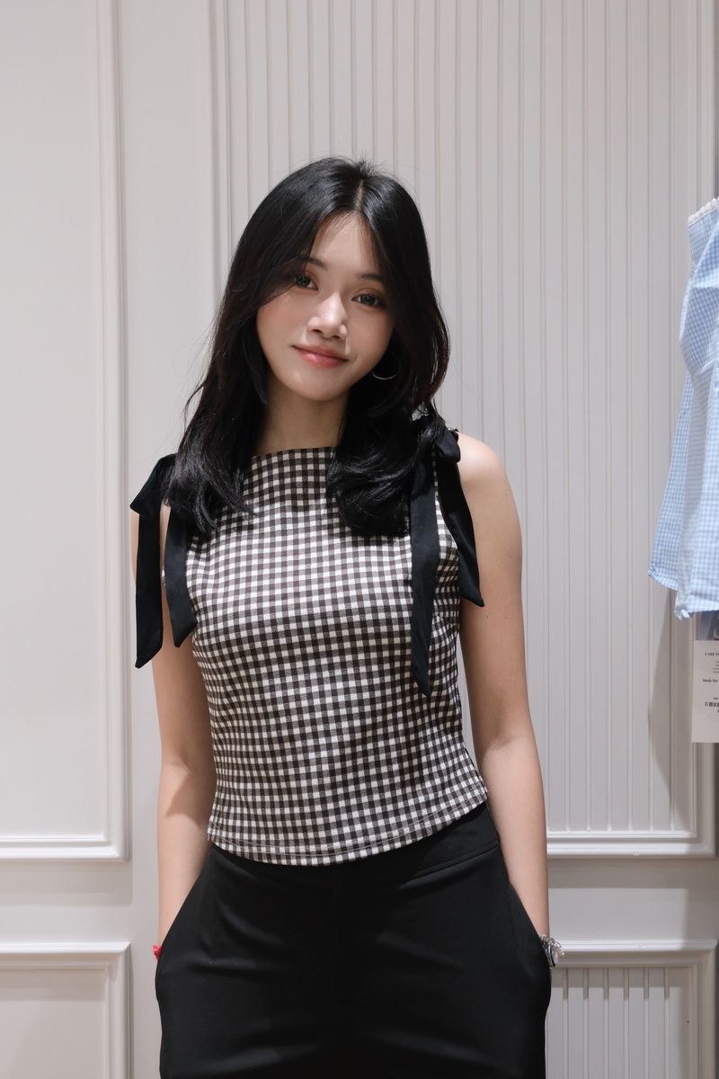 Gingham Ribbon Top thumbnail 2