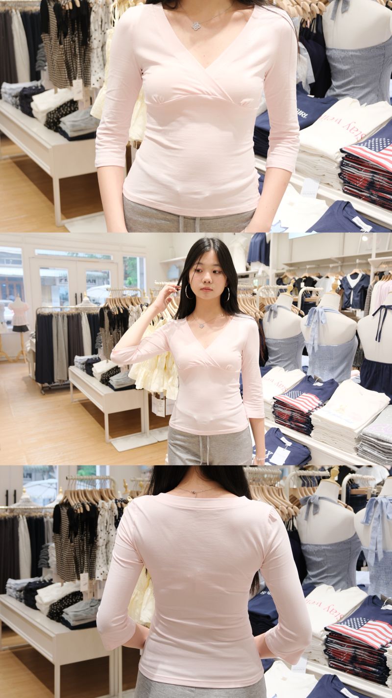 Pink V-Neck Top thumbnail 5