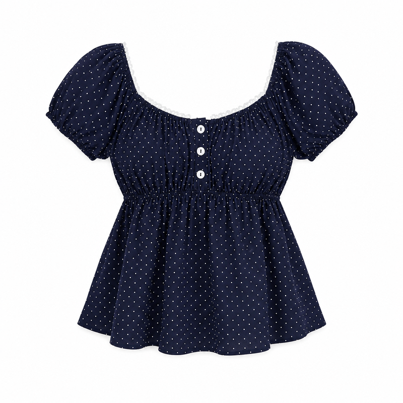 Navy puffy top thumbnail 5