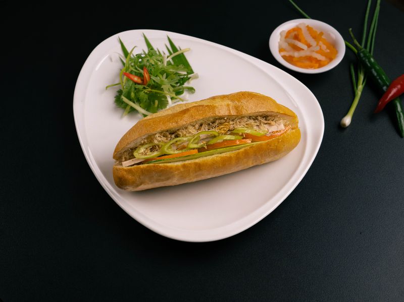 Meat butter bread