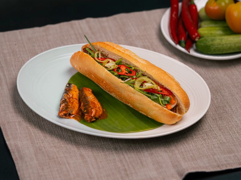 Canned fish Bread