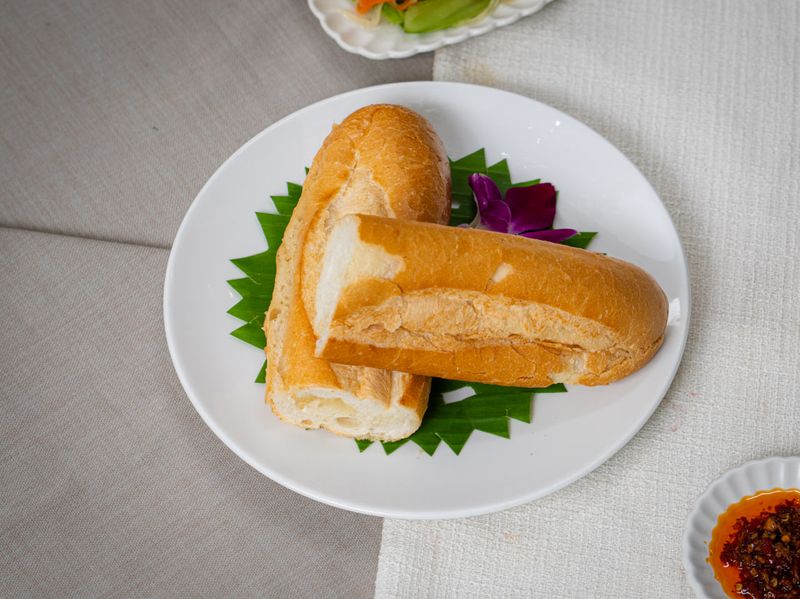 Grilled bread with sweet butter