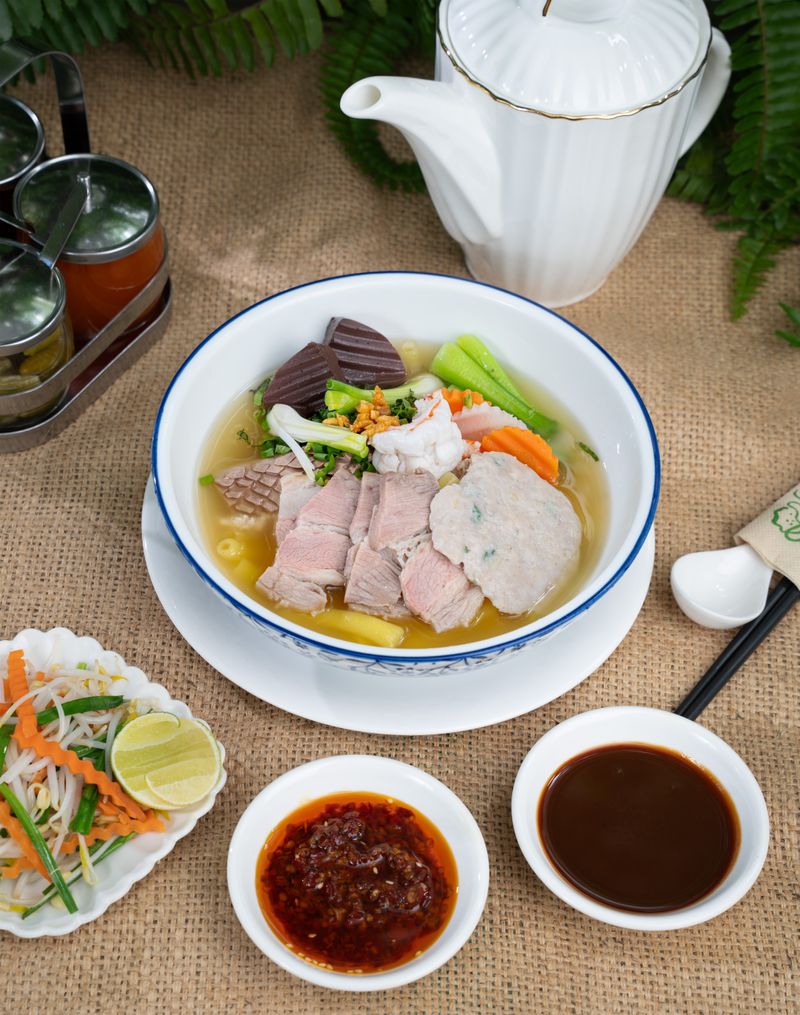 Pasta Soup with Pork and Shrimp