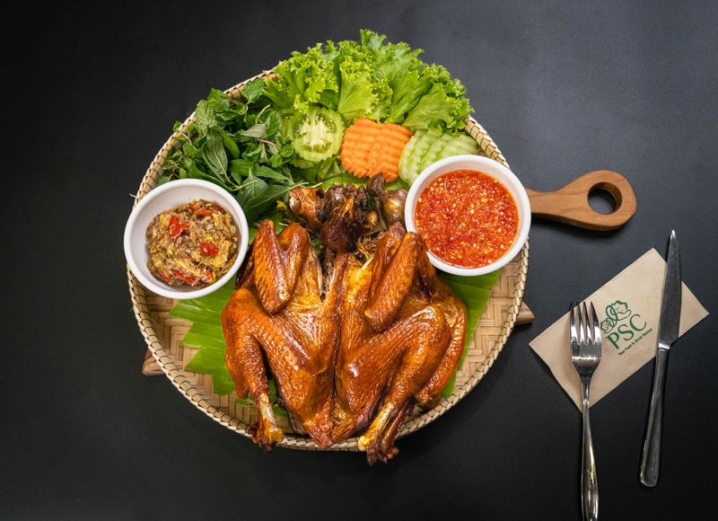 Grilled Khmer chicken with choice of sauce