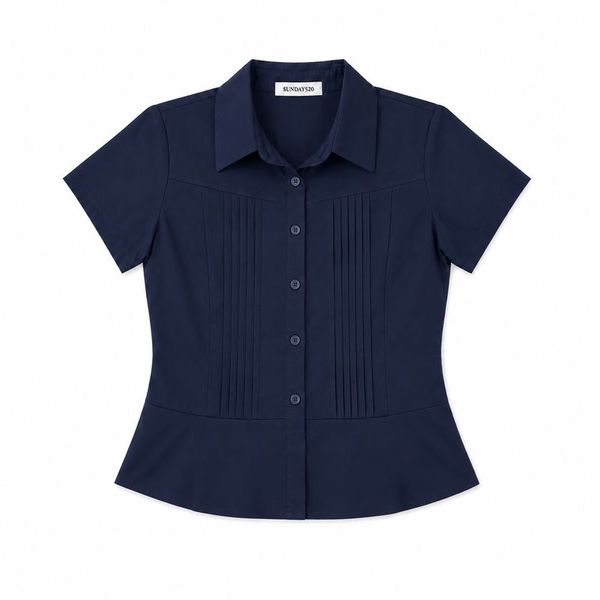 Isabelle Navy Blouse