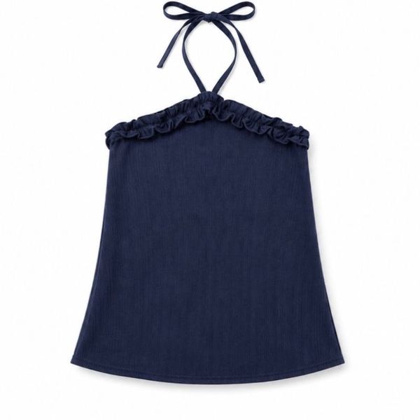 Navy Halter Top