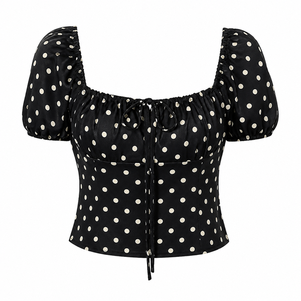 Big polkadot blouse