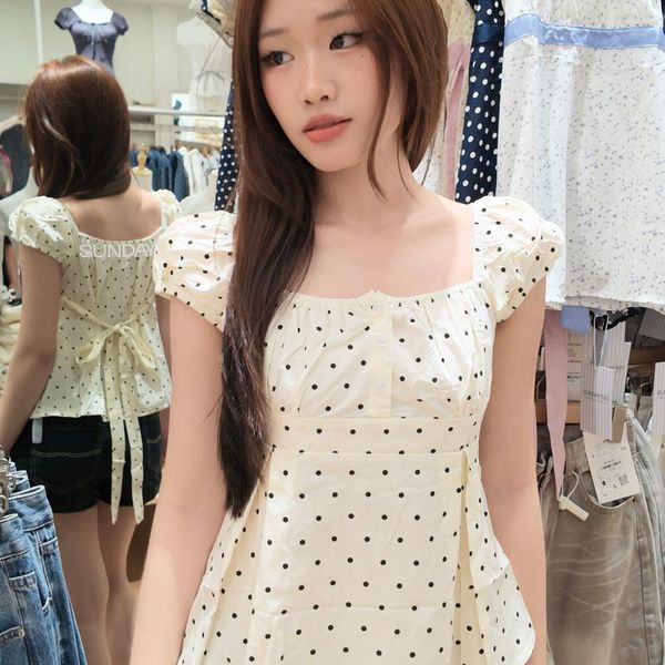 Puffy Big Polkadot (Milk)
