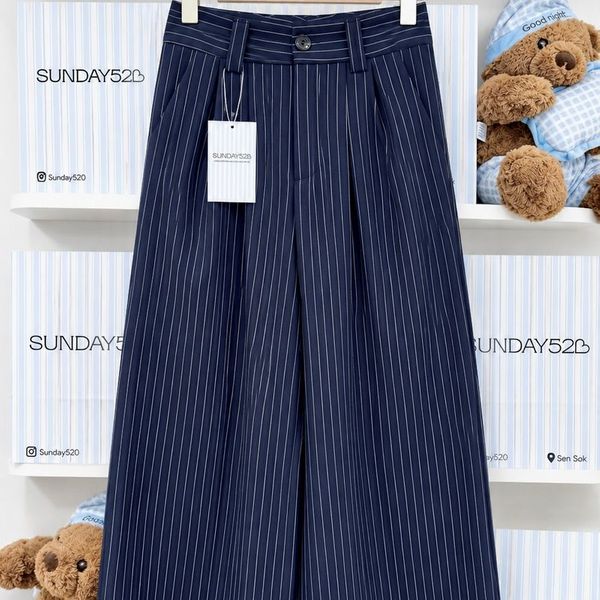 Sunday Pinstripe Pants Dark Blue