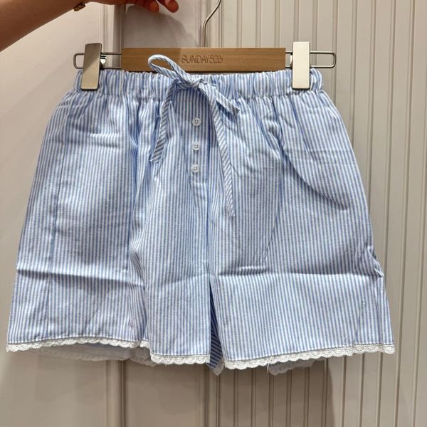 Blue Short with Lace