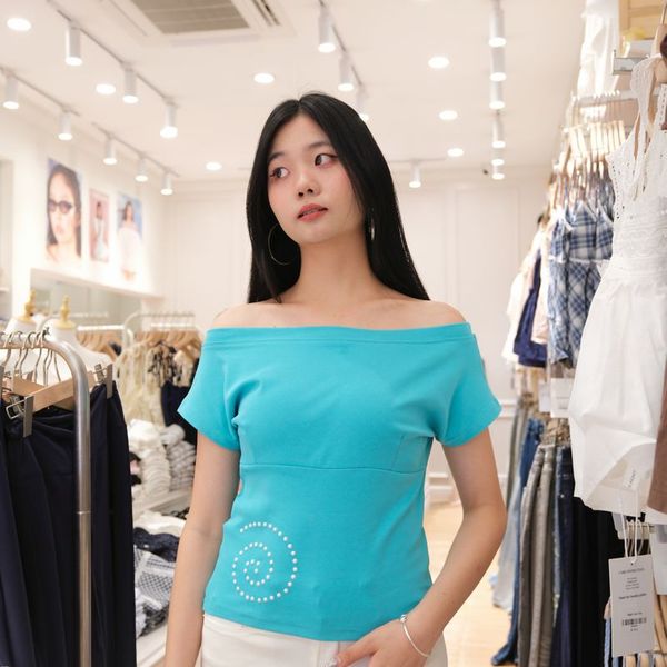 Aqua Off Shoulder