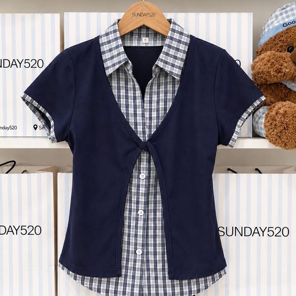 Navy 2 in 1 Top