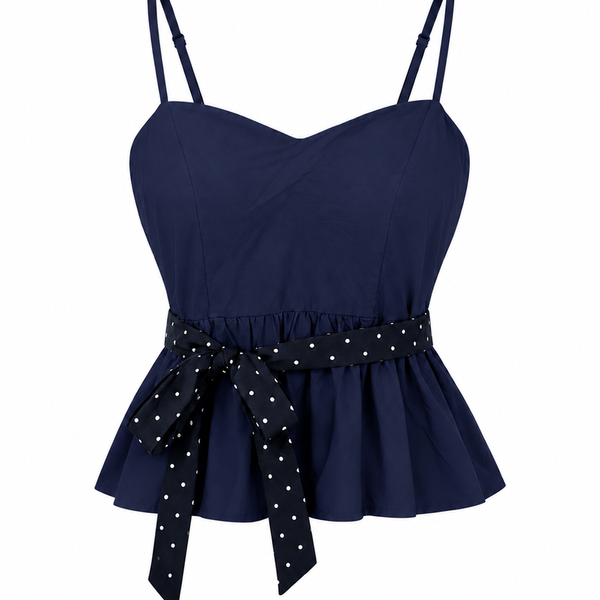 Ribbon Polkadot Top