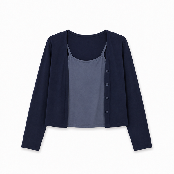 Navy Cardigan Set