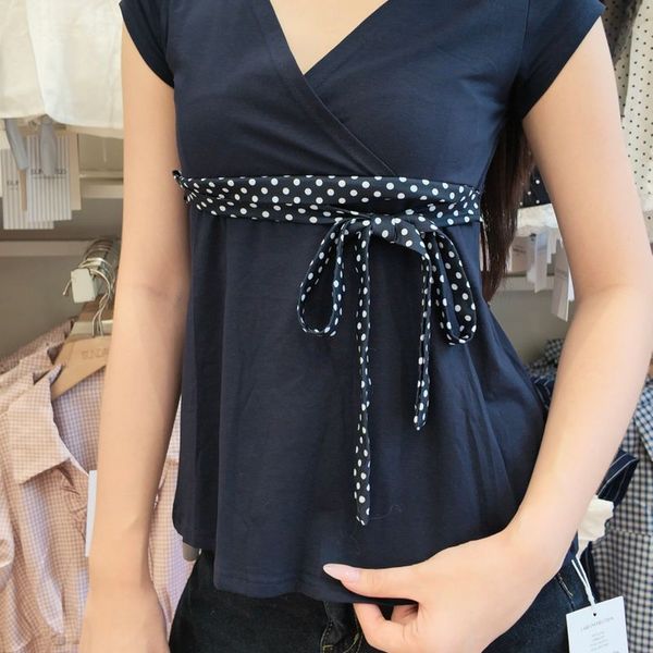 Polka Wrap Tee