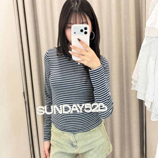 Navy Striped Long-Sleeve Tee R