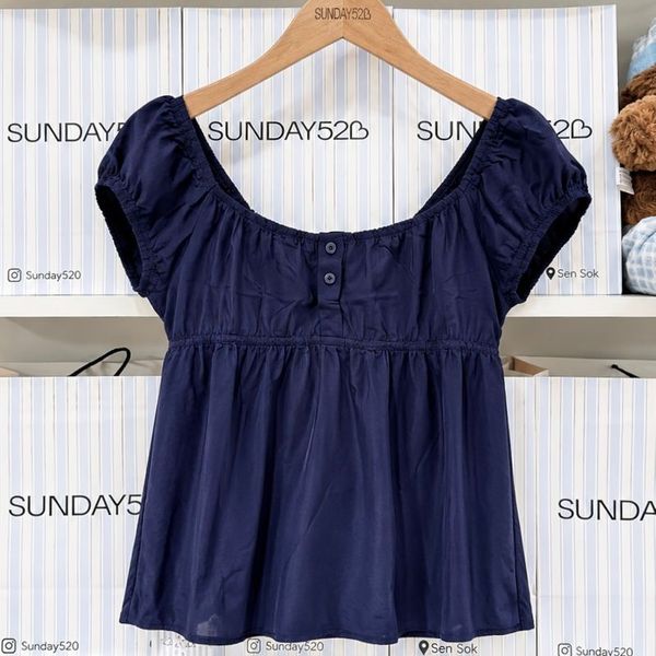 Babydoll Top  Navy blue