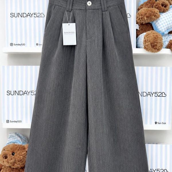 Sunday Pinstripe Pants Grey