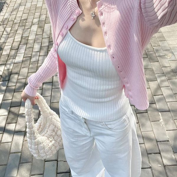 Set cardigan pink