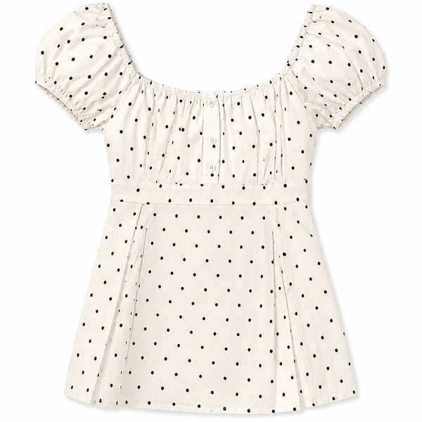 Puffy Big Polkadot (Milk)