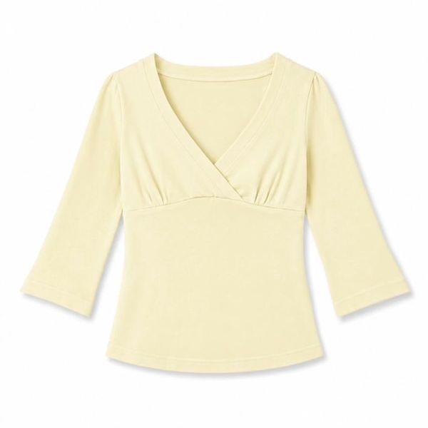Creamy V-Neck Top