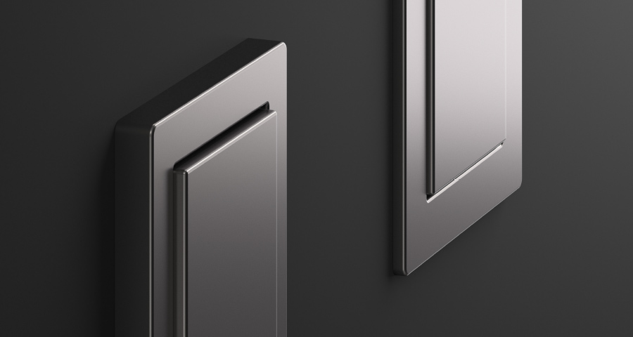 Gira E2 stainless steel and flat installation