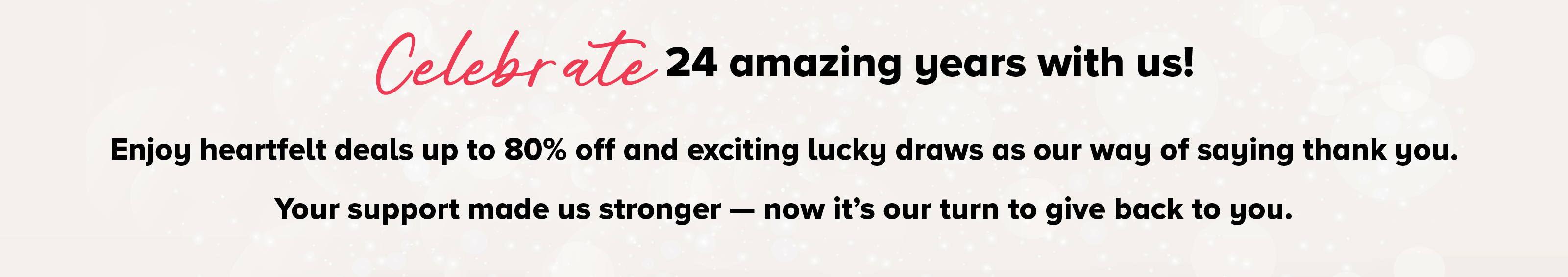 24th Anniversary Sale