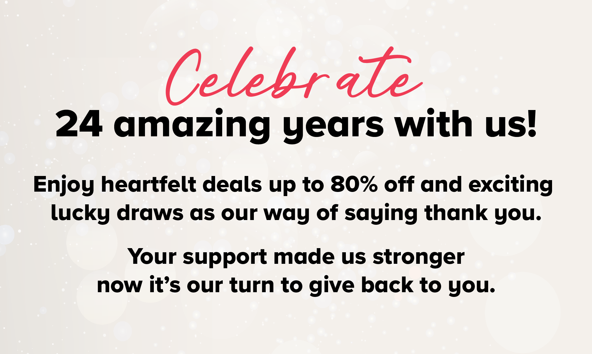 24th Anniversary Sale