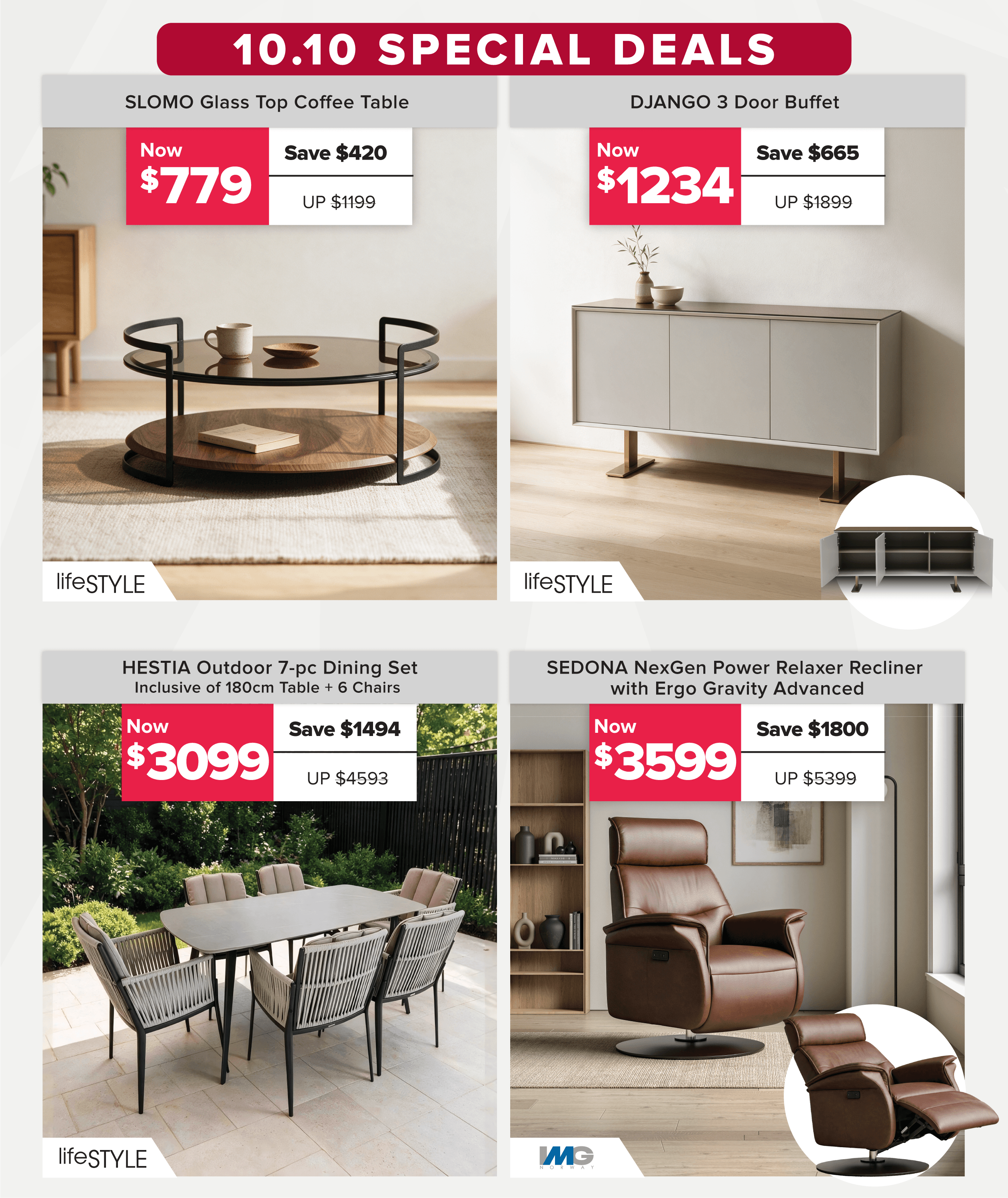 Harvey Norman Furniture 10.10 Storewide Sale