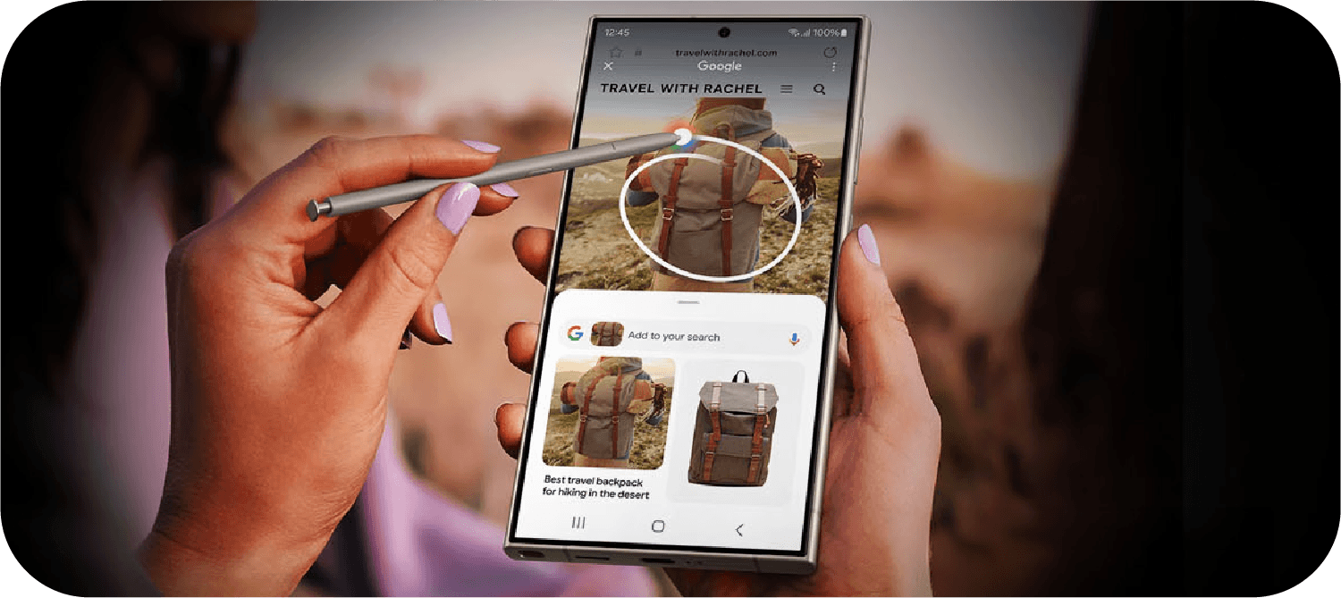 Galaxy AI photo editing on Samsung foldable