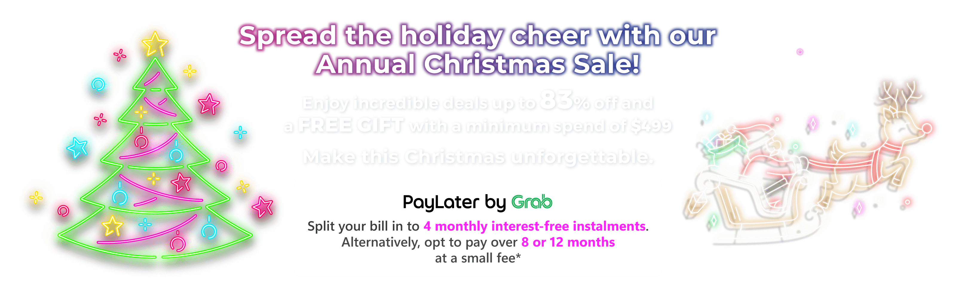 Annual Christmas Sale TextBanner Desktop